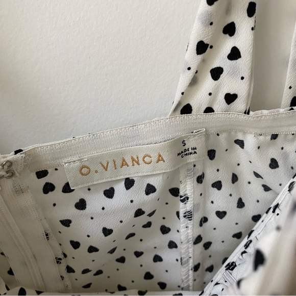 Corset top with heart print and tie straps - Picture 3 of 6